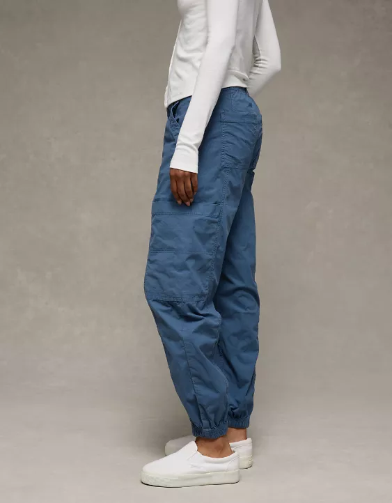 AE Snappy Stretch High-Waisted Baggy Cargo Jogger Navy 5 AE Snappy Stretch High-Waisted Baggy Cargo Jogger Navy - Image 5