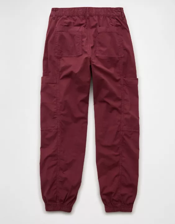 AE Snappy Stretch High-Waisted Baggy Cargo Jogger Wine 4 AE Snappy Stretch High-Waisted Baggy Cargo Jogger Wine - Image 4