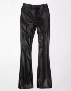AE Curvy Super High-Waisted Kick Bootcut Vegan Leather Pant -American Eagle Fashion 0323 5056 016 f