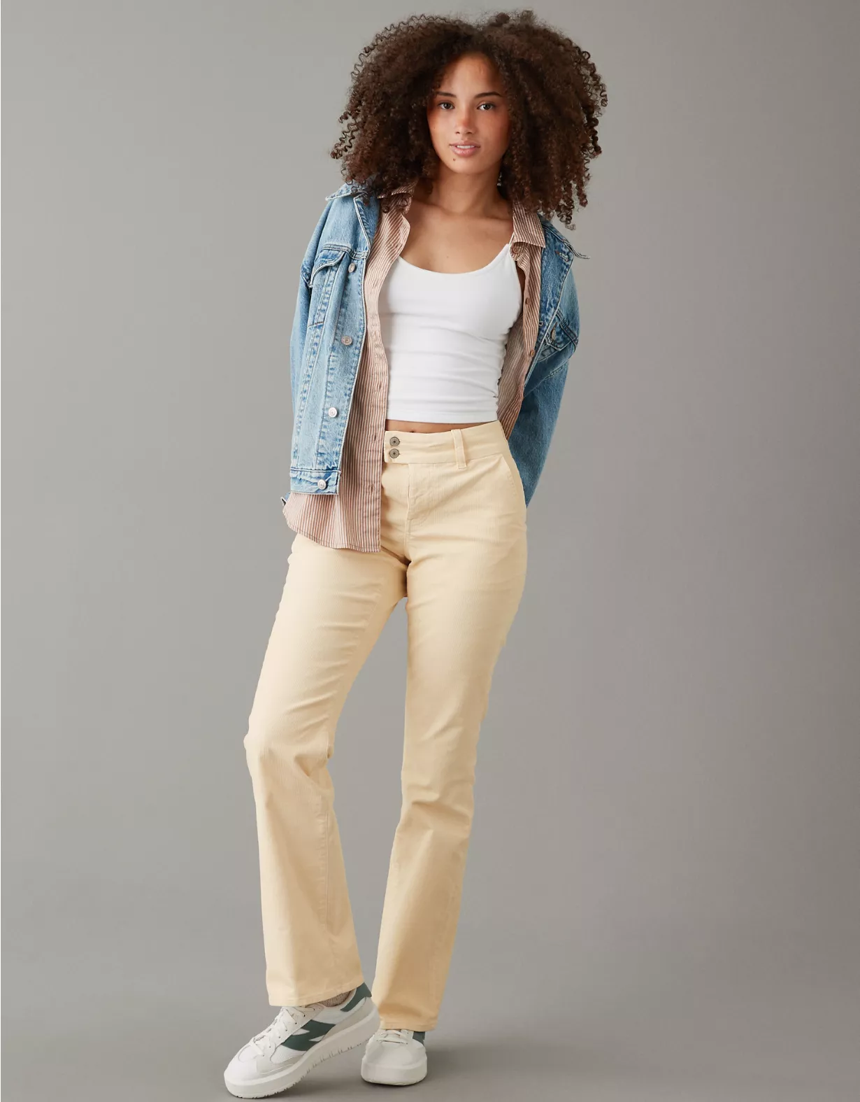 AE Stretch Curvy High-Waisted Kick Boot Corduroy Pant 1 AE Stretch Curvy High-Waisted Kick Boot Corduroy Pant