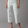 AE Stretch Low-Rise Straight Crop Pant Light Blue