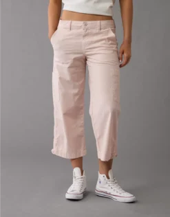 AE Stretch Low-Rise Straight Crop Pant Hushed Violet