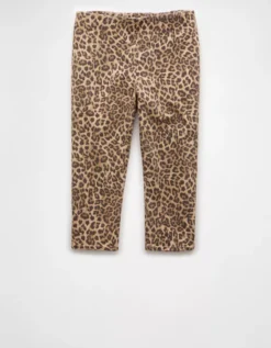 AE Stretch Low-Rise Leopard Capri Pant Brown -American Eagle Fashion 0325 5427 200 f