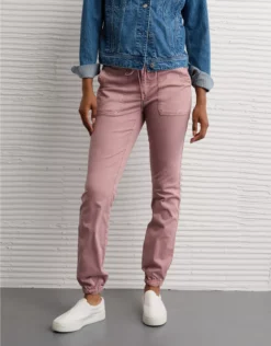 AE Stretch High-Waisted Jegging Jogger Mauve