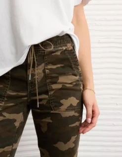 AE Stretch High-Waisted Jegging Jogger Camo Green -American Eagle Fashion 0327 5692 329 d2