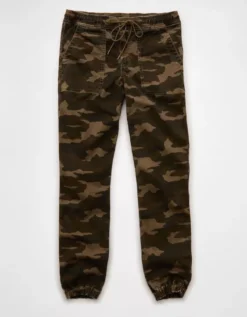 AE Stretch High-Waisted Jegging Jogger Camo Green -American Eagle Fashion 0327 5692 329 f