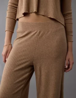 AE High-Waisted Knit Lounge Pant Light Brown -American Eagle Fashion 0329 5235 026 os