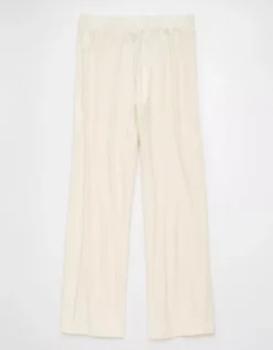 AE High-Waisted Knit Lounge Pant Cream -American Eagle Fashion 0329 5235 106 b