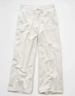AE Everyday Luxe Wide-Leg Sweatpant Heather Gray -American Eagle Fashion 0329 5559 006 f