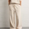 AE Everyday Luxe Wide-Leg Sweatpant Sand