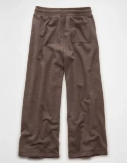 AE Everyday Luxe Wide-Leg Sweatpant Chocolate -American Eagle Fashion 0329 5559 285 b