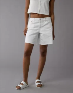 AE 8" Dreamy Drape Stretch Low-Rise Baggy Jort White