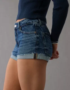 AE Stretch Denim Perfect Shortie Dark Indigo -American Eagle Fashion 0333 8186 738 os