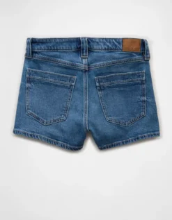 AE Stretch Denim Perfect Shortie Medium Tinted Indigo -American Eagle Fashion 0333 8442 471 b