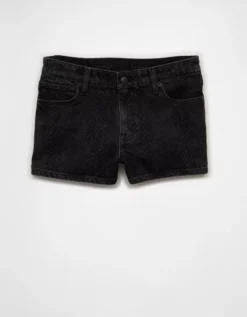 AE Stretch Denim Perfect Shortie Black -American Eagle Fashion 0333 8497 001 f