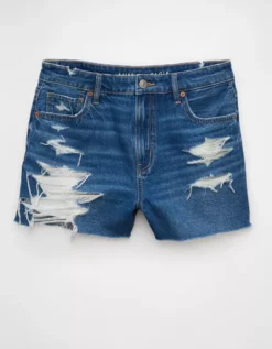AE Strigid Ripped Denim Mom Short Medium Destroy -American Eagle Fashion 0338 8213 826 f