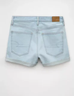 AE Stretch Denim Mom Short Light Wash -American Eagle Fashion 0338 8215 915 b