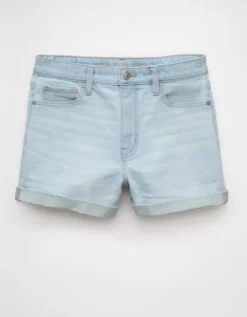 AE Stretch Denim Mom Short Light Wash -American Eagle Fashion 0338 8215 915 f