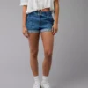 AE Strigid Denim Mom Short Medium Tinted
