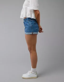 AE Strigid Denim Mom Short Medium Tinted -American Eagle Fashion 0338 8220 909 os