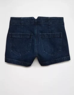 AE Stretch Denim Mom Short Dark Indigo -American Eagle Fashion 0338 8337 738 b