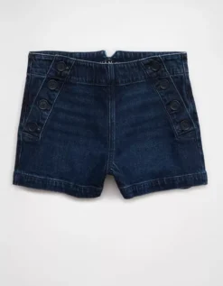 AE Stretch Denim Mom Short Dark Indigo -American Eagle Fashion 0338 8337 738 f