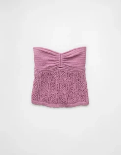AE Cropped Crochet Tube Top Purple -American Eagle Fashion 0341 1474 500 f