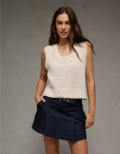 AE Whoa So Soft Scoop Neck Vest Honey