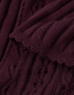 AE Henley Pointelle Sweater T-Shirt Cherry -American Eagle Fashion 0341 1536 703 d1