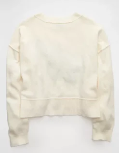 AE Black Cat Halloween Sweater Cream -American Eagle Fashion 0341 1565 106 b