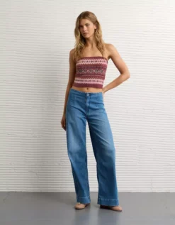 AE Whoa So Soft Tube Sweater Burgundy -American Eagle Fashion 0341 1617 613 os