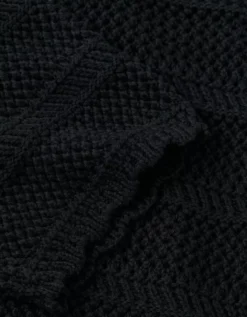 AE Cropped Crochet Sweater Bold Black -American Eagle Fashion 0348 1530 064 d1