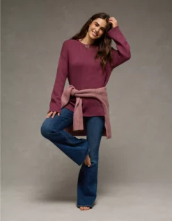 AE Long Weekend Pullover Sweater Mauve