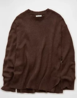 AE Long Weekend Pullover Sweater Brown -American Eagle Fashion 0348 1606 200 f