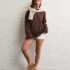 AE Long Weekend Pullover Sweater Brown