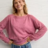 AE Whoa So Soft Lace Sweater Pink