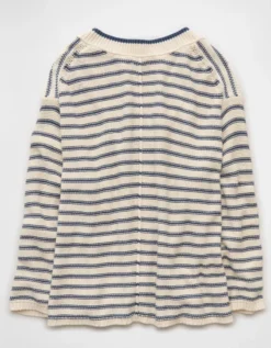 AE Big Hug V-Neck Sweater Cream -American Eagle Fashion 0348 1654 106 b