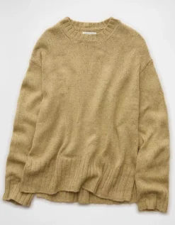 AE Long Weekend Pullover Sweater Green -American Eagle Fashion 0348 1664 300 f
