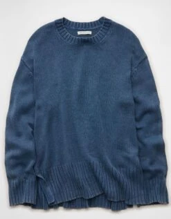 AE Long Weekend Pullover Sweater Navy -American Eagle Fashion 0348 1681 410 f
