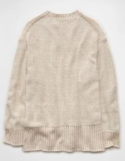 AE Long Weekend Pullover Sweater Cream -American Eagle Fashion 0348 1750 106 b