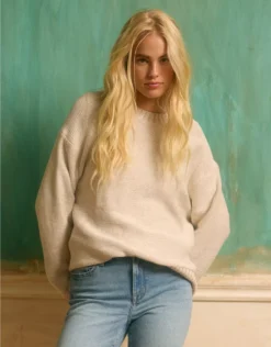 AE Long Weekend Pullover Sweater Cream