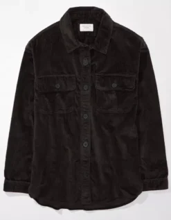 AE Dreamy Drape Oversized Corduroy Shirt -American Eagle Fashion 0355 5350 001 f