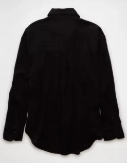 AE Perfect Button-Up Shirt Black -American Eagle Fashion 0355 6246 001 b