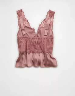 AE Lace Slip Tank Top Light Blush -American Eagle Fashion 0358 6577 183 b