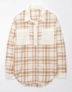AE Oversized Plaid Pullover Shirt 5 AE Oversized Plaid Pullover Shirt -American Eagle Fashion 0359 5266 106 f