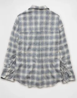 AE Side-Tie Button-Up Shirt Blue -American Eagle Fashion 0359 6557 400 b