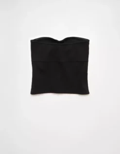 AE Rosette Tube Top Black -American Eagle Fashion 0366 6126 001 b