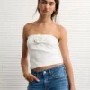 AE Rosette Tube Top White