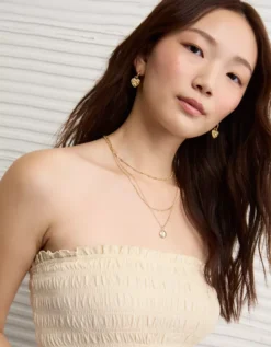 AE Sunchaser Knit Ruffle Smocked Tube Top Cream -American Eagle Fashion 0366 6193 106 d2