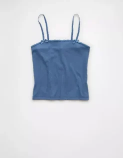 AE Lace Trim Cami Blue Vibe -American Eagle Fashion 0366 6199 421 f